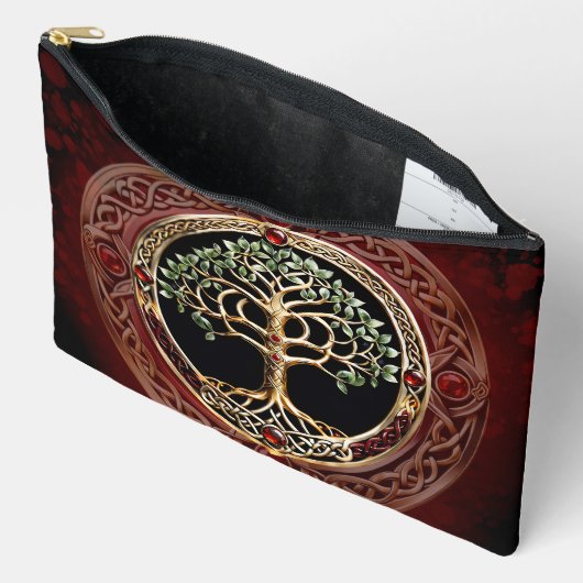 Elegante edele boom van het leven met keltische kn etui (Open)