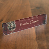 Elegante edele boom van het leven met keltische kn naambordje (Zijkant)