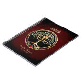 Elegante edele boom van het leven met keltische kn notitieboek (Linkerzijde)