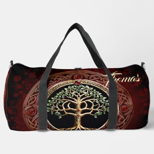 Elegante edele boom van het leven met keltische kn plunjezak (Voorkant)