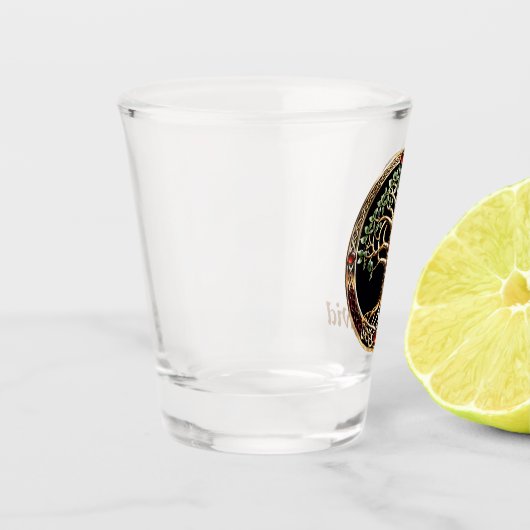 Elegante edele boom van het leven met keltische kn shot glas (Links)