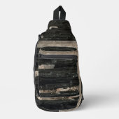 Elegante edelsteen Abstract foto zwart wit edelste Sling Bag (Voorkant)