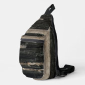 Elegante edelsteen Abstract foto zwart wit edelste Sling Bag (Rechterhoek)