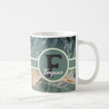 Elegante edelsteen initiële familienaam monogram