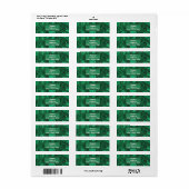Elegante edelsteen Modern gemarmerd groen Abstract Etiket (Full Sheet)