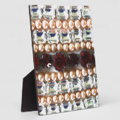 Elegante edelstenen diamanten parels robijnen fotoplaat (Zijkant)