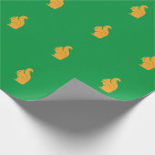 Elegante eekhoorn monogram gepersonaliseerd cadeaupapier (Hoek)