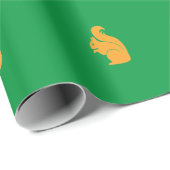 Elegante eekhoorn monogram gepersonaliseerd cadeaupapier (Rol Hoek)