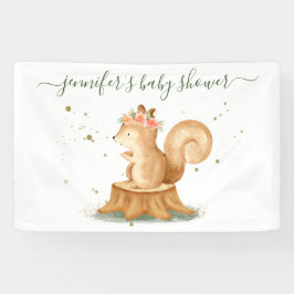 Elegante eekhoorn wildboerderij bosdier spandoek
