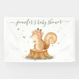 Elegante eekhoorn wildboerderij bosdier spandoek