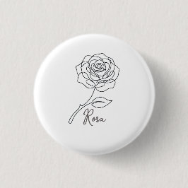 Elegante één lijn roos knop ronde button 3,2 cm