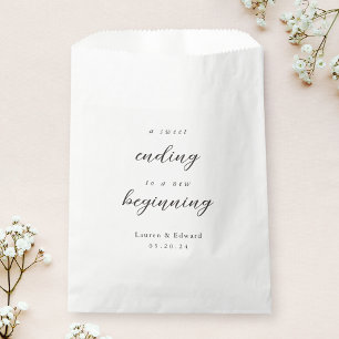 Elegante Een Zoete Einde aan een Nieuw Begin Huwel Bedankzakje