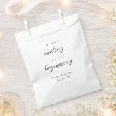 Elegante Een Zoete Einde aan een Nieuw Begin Huwel Bedankzakje (Geknipt)