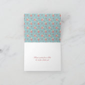 Elegante Eend Ei Blauwe Holly Kerstfoto Feestdagen Kaart (Binnen)