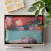 Elegante Eend in Bloemenhoed Decoupage Tissuepapier (Geschenk)