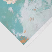 Elegante Eend in Bloemenhoed Decoupage Tissuepapier (Detail)