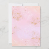 Elegante eenhoorn baby strooi meisje pastel regenb kaart (Achterkant)