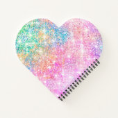 Elegante eenhoorn roze glitters rijststeentjes mon notitieboek (Achterkant)