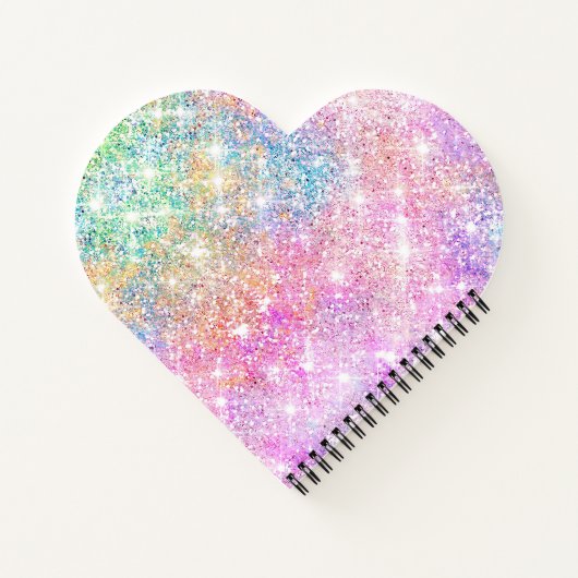 Elegante eenhoorn roze glitters rijststeentjes mon notitieboek (Achterkant)