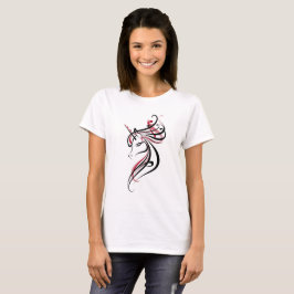 Elegante eenhoornlijn kunst t-shirt
