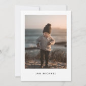 Elegante eenjarig verjaardagsfotofeest kaart (Achterkant)