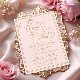 Elegante Eens Upon Een Tijd Prinses Baby Shower Kaart