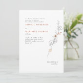Elegante eenvoud Delicate kaneel bruiloft Kaart (Staand voorkant)