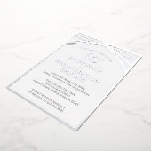 Elegante eenvoudige 60ste bruiloft Jubileum partij Folie Uitnodiging (Gedraaid)