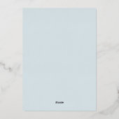 Elegante eenvoudige 60ste bruiloft Jubileum partij Folie Uitnodiging (Achterkant)