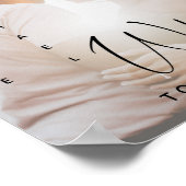 Elegante Eenvoudige Aangepaste Foto Bruiloft Welko Poster (Hoek)
