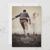 Elegante Eenvoudige Aangepaste Fotofilter Valentij Feestdagenkaart (Voorkant)