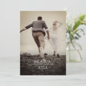 Elegante Eenvoudige Aangepaste Fotofilter Valentij Feestdagenkaart (Staand voorkant)