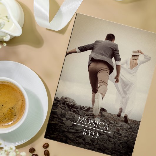 Elegante Eenvoudige Aangepaste Fotofilter Valentij Feestdagenkaart