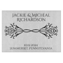 Elegante eenvoudige aangepaste namen Datum Bruilof