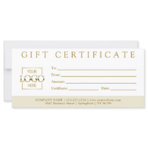 Elegante Eenvoudige Aangepaste Zakelijke Cadeaubon