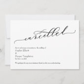 Elegante Eenvoudige Aankondiging van Afgeblazen Hu (Voorkant)