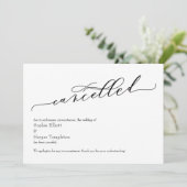 Elegante Eenvoudige Aankondiging van Afgeblazen Hu (Staand voorkant)