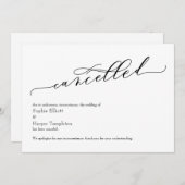 Elegante Eenvoudige Aankondiging van Afgeblazen Hu (Voorkant / Achterkant)