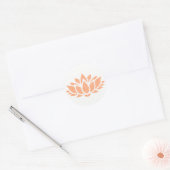 Elegante Eenvoudige Abstracte Lotus Bloem Ronde Sticker (Envelop)