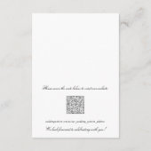 Elegante eenvoudige accommodaties vervoer QR Informatiekaartje (Achterkant)
