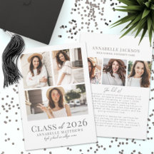 Elegante Eenvoudige Afstudeer Foto Collage Afstude