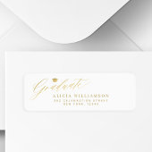 Elegante eenvoudige afstuderen gouden script afstu etiket