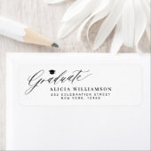 Elegante eenvoudige afstuderen script afstudeerder etiket (Insitu)