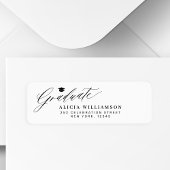 Elegante eenvoudige afstuderen script afstudeerder etiket