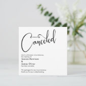 Elegante, eenvoudige annulering van de bru kaart (Staand voorkant)