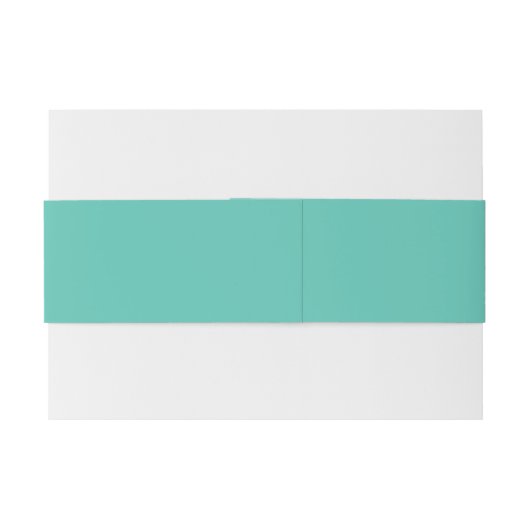 Elegante Eenvoudige Aquatische Awe met Monogram Hu Uitnodigingen Wikkel (Achterkant Voorbeeld)