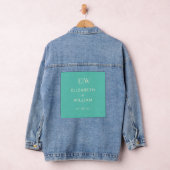 Elegante Eenvoudige Aquatische Ontzag met Monogram Denim Jacket (Hangar)