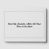 Elegante eenvoudige begrafenisherinnering gastenboek (Achterkant)