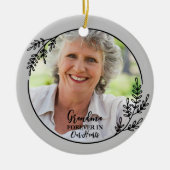 Elegante eenvoudige begrafenisherinnering herdenki keramisch ornament (Voorkant)