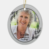 Elegante eenvoudige begrafenisherinnering herdenki keramisch ornament (Links)